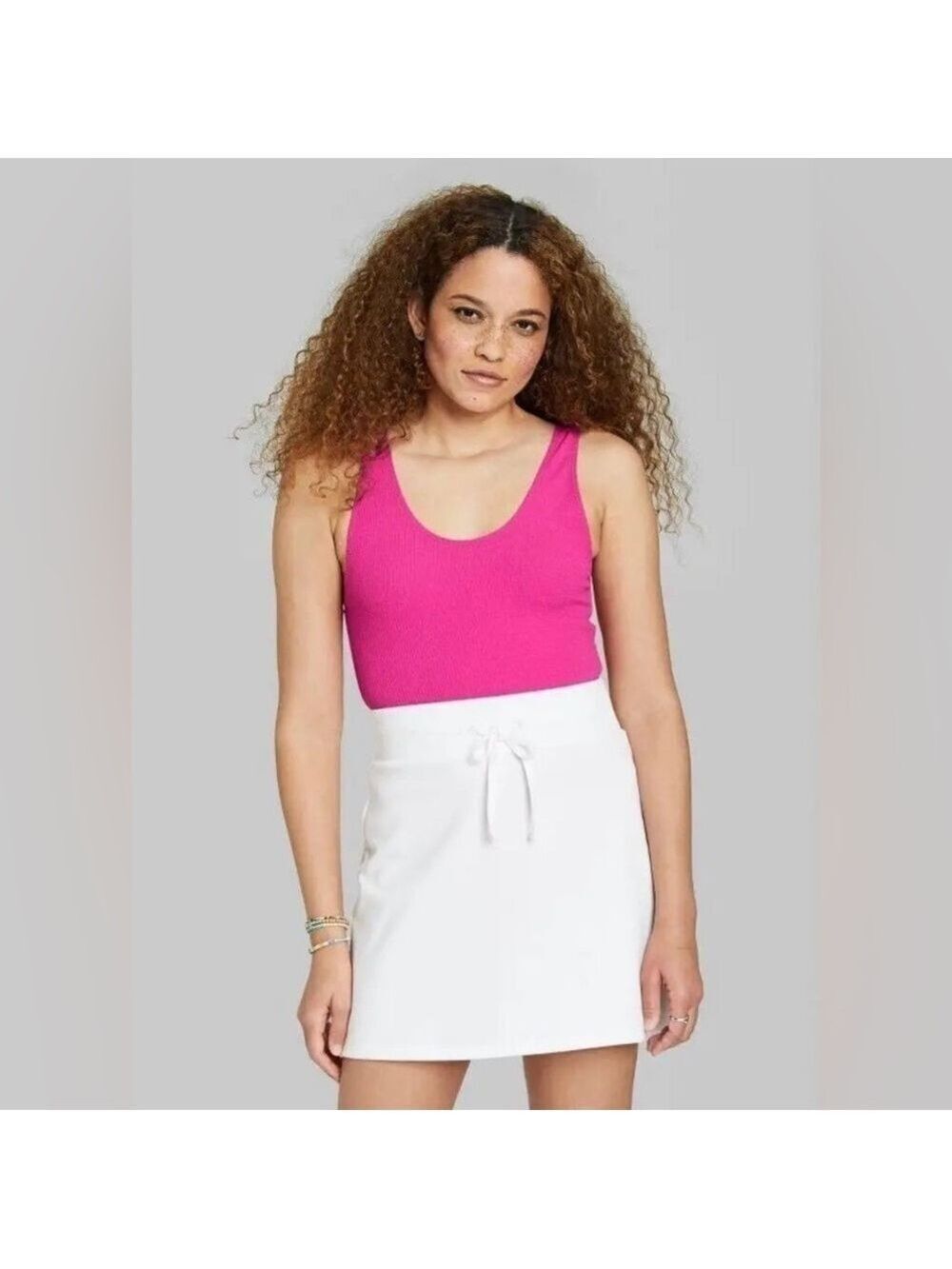 NWT Wild Fable Hot Pink Bodysuit Tank. Size S